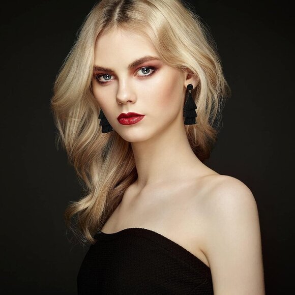 6 Pairs of Handmade Bohemian Rattan Earrings - Stylish Summer Accessory Set - Picture 4 of 6